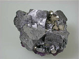 Galena on Fluorite with Calcite and Sphalerite, Rosiclare Level Denton Mine, Ozark-Mahoning Company, Harris Creek District, Southern Illinois, Mined ca. early 1980's, Koster Collection #00768, Small Cabinet 5.0 x 6.5 x 7.0 cm, $350. Online 03/07. SOLD.