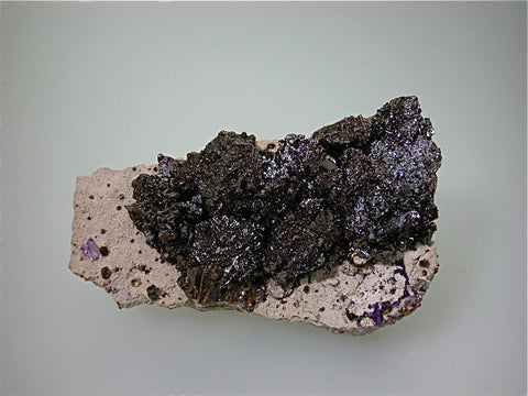 SOLD Sphalerite with Fluorite, Rosiclare Level, North-End (Lillie Pod), Denton Mine, Ozark-Mahoning Mining Company, Harris Creek District, S. Illinois, Mined July 1984, Kalaskie Collection #454, Small Cabinet 3.5 x 7.5 x 12.0 cm, $250. Online 1/14