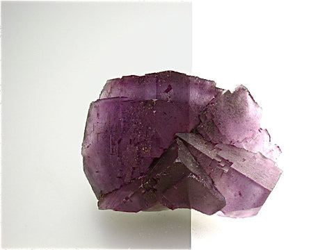 Fluorite, Hill-Ledford Mine attr., Ozark-Mahoning Company, Cave-in-Rock District, Southern Illinois, Mined ca. 1960s, Fowler Collection, Small Cabinet 5.0 x 8.0 x 10.0 cm, $100. Online 7/21 SOLD