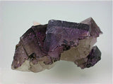 Calcite on Fluorite, Rosiclare Level Cross-Cut Ore Body, Minerva #1 Mine, Ozark-Mahoning Company, Cave-in-Rock District, Southern Illinois, Mined c. 1990-1991, Tolonen Collection, Miniature 2.6 x 3.0 x 5.7 cm $250.  Online 1/15 SOLD
