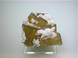 Calcite on Fluorite, Bethel Level, M.F. Oxford #7 Mine attr., Ozark-Mahoning Company, Cave-in-Rock District, Southern Illinois Small cabinet 4 x 5 x 5 cm $125. Online 10/28.