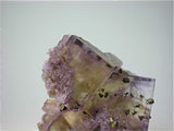 Fluorite with Chalcopyrite, Rosiclare Level North-End Denton Mine, Ozark-Mahoning Company, Harris Creek District, Southern Illinois, Mined ca. 1983, Koster Collection #00154, Miniature 3.5 x 3.5 x 4.5 cm, $60. Online 03/04. SOLD.