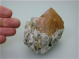 Scheelite on Muscovite, Ping Wu Mine, Xue Bao Ding, Sichuan, China, Mined ca. 1998, Kalaskie Collection #346, Small Cabinet 6.0 x 7.0 x 9.5 cm, $1500. Online 1/12.