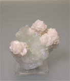 Dolomite on Fluorite, Dongshan, Hunan Province, China, Mined ca. 1999, Kalaskie Collection #42-43,  Small Cabinet 5.5 x 6.5 x 8.0 cm, $125.  Online 3/8.