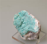 SOLD Calcite on Dioptase, Tsumeb Mine, Namibia Miniature 3.5 x 4.5 x 5.5 cm $125. Online 12/20