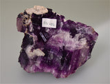 SOLD Fluorite with Calcite, attr. Rosiclare Level, attr. Benzon Mining Company, Victory/Crystal Complex, Spar Mountain Area, Cave-in-Rock District Southern Illinois, Kalaskie Collection #42-46, Medium Cabinet 8.0 x 9.0 x 10.5 cm, $250. Online 4/4