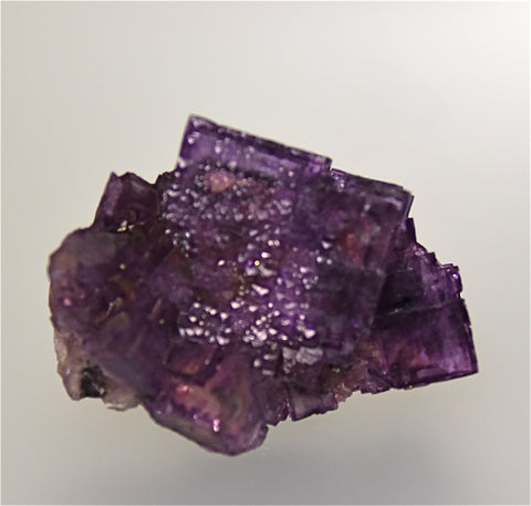 SOLD Fluorite, Rosiclare Level, Denton Mine, Ozark-Mahoning Company, Harris Creek District, Southern Illinois, Mined ca. early 1980s, Holzner Collection #804, Miniature 2.5 x 4.0 x 6.0  cm, $125.  Online 4/30.