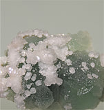 Fluorite with Calcite, Parral, Chihuahua, Mexico, Holzner Collection #800, Miniature 1.0 x 3.5 x 5.5 cm, $85.  Online 4/30.