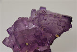 Fluorite with Barite and Chalcopyrite, Rosiclare Level North-End Denton Mine, Ozark-Mahoning Company, Harris Creek District, Southern Illinois, Mined ca. 1985, Holzner Collection #C-004, Small Cabinet 5.5 x 6.5 x 9.0  cm, $650.  Online 4/30.