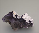 SOLD Barite After Celestite on Fluorite, Sub-Rosiclare Level Annabel Lee Mine, Ozark-Mahoning Company, Harris Creek District, Southern Illinois, Mined November 1987, Holzner Collection #C015, Small Cabinet 5.5 x 6.0 x 11.0 cm, $200. Online 5/1