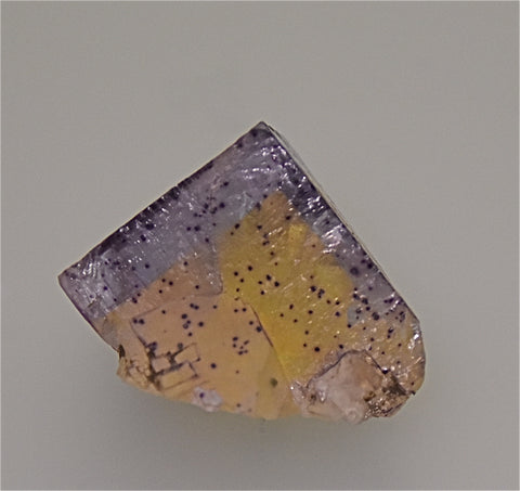 SOLD Fluorite, Rosiclare Level South-End Denton Mine, Ozark-Mahoning Company, Harris Creek District, Southern Illinois, Mined ca. 1981, Holzner Collection #803, Miniature 3.3 x 3.3 x 4.3 cm, $150. Online 5/1