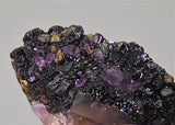 Sphalerite and Fluorite with Chalcopyrite, attr. Sub-Rosiclare Level North-End Denton Mine, Ozark-Mahoning Company, Harris Creek District, Southern Illinois, Mined ca. 1983, Holzner Collection #C009, Small Cabinet 5.0 x 6.5 x 8.0  cm, $250.  Online 5/1