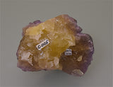 SOLD Fluorite with Chalcopyrite, Rosiclare Level Main Orebody Denton Mine, Ozark-Mahoning Company, Harris Creek District, Southern Illinois, Mined ca. 1980, Holzner Collection #C-005, Small Cabinet 5.0 x 6.0 x 8.0 cm, $250. Online 5/1