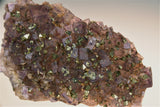 SOLD Fluorite with Chalcopyrite, Lower-Rosiclare Level attr., Annabel Lee Mine, Ozark-Mahoning Company, Harris Creek District, Southern Illinois Small Cabinet 2.0 x 4.5 x 7.0 cm $65. Online 6/27