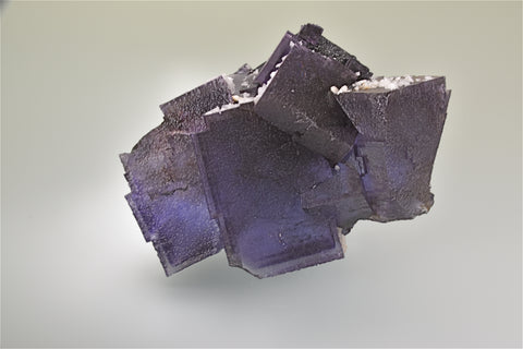 SOLD Fluorite with Barite, Rosiclare Level Annabel Lee Mine, Ozark-Mahoning Company, Harris Creek District, Southern Illinois, Mined April 1995, Kalaskie Collection #42-262, Medium Cabinet 6.0 x 10.0 x 13.0 cm, $250.  Online 8/23