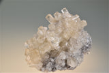 Calcite on Fluorite, Bethel Level, North-End Annabel Lee Mine, Ozark-Mahoning Company, Harris Creek District, Southern Illinois, Mined March 1986, Holzner Collection, Miniature 5.0 x 6.5 x 8.0 cm, $350. Online 8/12