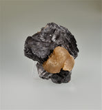 Calcite on Sphalerite, Rosiclare Level Cross-Cut Orebody, Minerva #1 Mine, Ozark-Mahoning Company, Cave-in-Rock District, Southern Illinois, Mined March 1992, Kalaskie Collection #731, Miniature 4.0 x 6.0 x 7.0 cm, $25.  Online 11/6.