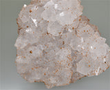 Smithsonite on Quartz, Monte Cristo Mine, Rush District, Marion County, Arkansas, Collected 1967, Dr. H. Perry & Anne Bynum Collection, Small Cabinet 3.0 x 8.0 x 9.0 cm, $250.  Online 10/6.