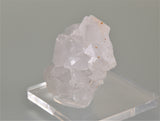 Smithsonite on Quartz, Monte Cristo Mine, Rush District, Marion County, Arkansas, Collected 1967, Dr. H. Perry & Anne Bynum Collection, Miniature 3.0 x 3.7 x 4.5 cm, $22. Online 10/4.