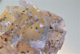 Fluorite with Barite and Chalcopyrite Inclusions, Rosiclare Level, Minerva #1 Mine, Cave-in-Rock District, Southern Illinois, Mined c. 1993, Holzner Collection #604, SmallCabinet  4.5 x 9.0 x 9.0 cm, $125. Online 8/12