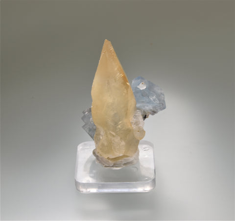ON APPROVAL Calcite with Fluorite and Barite, Rosiclare Level Minerva #1 Mine, Ozark-Mahoning Company, Cave-in-Rock, District Souther Illinois, Mined March 1992, Kalaskie Collection #42-263, Miniature 2.5 x 3.0 x 4.5 cm, $125. Online 10/6.