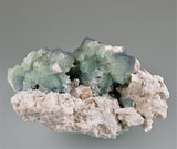 Fluorite on Feldspar, Mount Antero, Chaffee County, Colorado Small cabinet 5 x 7 x 9.5 cm $125. Online 7/9