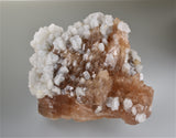 SOLD Barite on Calcite, Pugh Quarry, Wood County, Ohio, Collected c. 1970's, Nathaniel Ludlum Collection, Large Cabinet  8.5 x 13.0 x 15.0 cm, $200.  Online 8/21