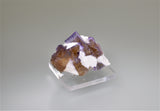 Fluorite on Barite, Rosiclare Level Minerva #1 Mine, Ozark-Mahoning Company, Cave-in-Rock District, Southern Illinois, Mined 1992, Kalaskie Collection #42-197, Miniature 3.0 x 3.5 x 5.5 cm, $125.  Online 10/6.
