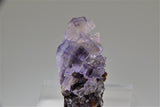 SOLD Fluorite on Sphalerite, Rosiclare Level Minerva #1 Mine, Ozark-Mahoning Company, Cave-in-Rock District, Southern Illinois, Mined February 1995, Kalaskie Collection #42-167, Miniature 2.5 x 2.5 x 5.0 cm, $80.  Online 10/6.
