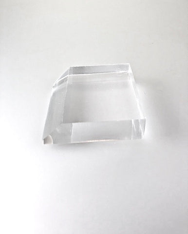 Acrylic Base Rectangular Angled Front Face Rectangle Acrylic Base 7/16 inch thick x 1 1/4 inch ...