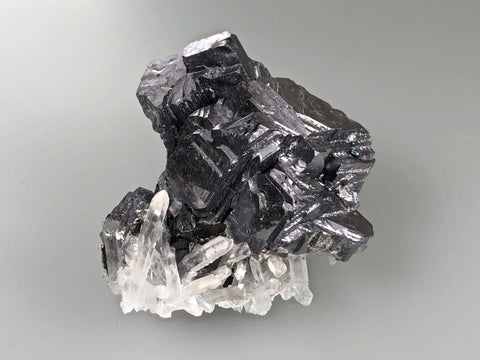 Galena with Quartz and Sphalerite, Kruchev dol Mine, Madan District, Bulgaria, Mined c. 2012, Miniature 4.0 x 5.0 x 7.0 cm, $75.  Online January 30.