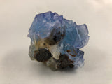 Fluorite and Sphalerite with Calcite, Rosiclare Level, West Green Mine, Ozark-Mahoning Company, Cave-in-Rock District, Southern Illinois, Mined, c. early 1970s, ex. Louis Lafayette Collection, Miniature, 4.0 x 5.0 x 6.5 cm, $65. Online July 20.