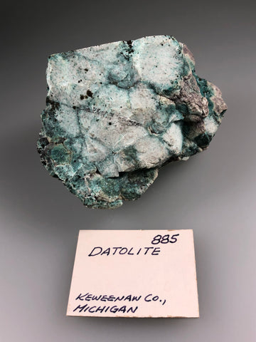 Datolite, Centennial Mine #1/#2, Lake Superior Copper District, Houghton County, Michigan, ex. Louis Lafayette Collection #885, Small Cabinet, 5.4 x 6.0 x 7.0cm, $200. Online July 20.