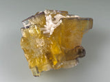 Calcite on Fluorite, Bethel Level, A. L. Davis Mine attr., Ozark-Mahoning Company, Cave-in-Rock District, Southern Illinois, Mined c. 1970's ex. Louis Lafayette Collection #43, Miniature 3.0 x 4.0 x 5.5 cm, $125. Online 10/9.
