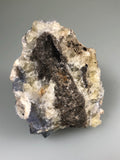 Alstonite and Benstonite on Fluorite, Bethel Level, Ozark-Mahoning Company, Minerva #1 Mine, Cave-in-Rock District, Southern Illinois, Mined 1995, Ron Roberts Collection UD-6, Small Cabinet 5.0 x 6.0 x 7.5 cm, $125.  Online September 14.