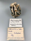 Actinolite in Talc Schist, Stuebachtal, Salzburg, Austria, ex. Louis Lafayette Collection, Miniature 3.0 x 4.0 x 6.0 cm, $40. Online 10/16.