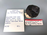 Almandine, Bennett Quarry, Buckfield, Oxford County, Maine, ex. Neal Yedlin specimen, 1959, ex. Louis Lafayette Collection, Miniature 2.0 x 3.5 x 4.0 cm, $125. Online 10/26.