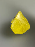 Sulfur, Maybee Stone Company, Scofield, MI, ex. Louis Lafayette Collection #409, Miniature 2.0 x 2.3 x 3.8 cm, $25. Online Nov. 17