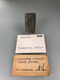 Corundum, Transvaal, South Africa, ex. Louis Lafayette Collection #425, Miniature  1.2 x 1.8 x 3.5 cm, $75. Online Nov. 17
