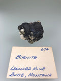 Bornite, Leonard Mine, Butte Mining District, Butte-Silver Bow, Montana, ex. Louis Lafayette Collection #674, Miniature 2.0 x 3.0 x 3.5 cm, $80. Online Nov. 17