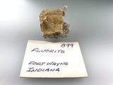 Fluorite, May Stone Quarry, Fort Wayne, Indiana, ex. Louis Lafayette Collection #899, Miniature 2.0 x 2.3 x 2.5 cm, $75. Online Jan. 13