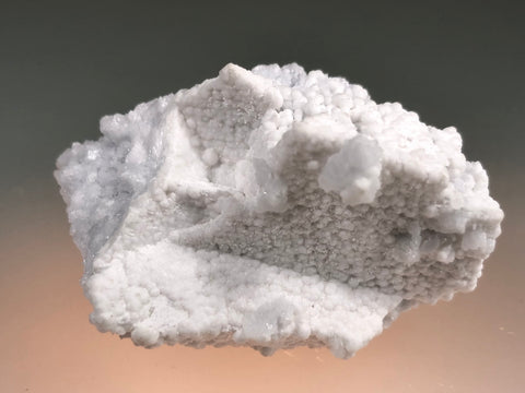 Calcite and Celestite on Barite Pseudomorph after Celestite, Livingston Trend, Sub-Rosiclare Level, Annabel Lee Mine, Ozark-Mahoning Company, Harris Creek District, Southern Illinois, Ron Roberts Collection CE-7, Miniature 2.5x3.0x5.0cm, $45. Online 5/11.