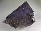 Chalcopyrite and Sphalerite on Fluorite, Rosiclare Level, Denton Mine, Ozark-Mahoning Company, Harris Creek District, Southern Illinois, Mined c. 1987, Ron Roberts Collection BP-15, Large Cabinet 9.0 x 10.0 x 17.0cm, $500. Online 5/11.