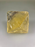 Fluorite Octahedron with Chalcopyrite Inclusions, Ozark-Mahoning Company, Harris Creek District, Southern Illinois, Ron Roberts Collection, Small Cabinet 6.5 cm on edge, $140. Online 5/11.