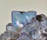 Fluorite on Sphalerite, Rosiclare Level, Minerva No. 1 Mine, Ozark-Mahoning Company, Cave-in-Rock District, Southern Illinois, Mined c. 1992, ex. Shorty Millikan, Ron Roberts Collection FS-18, Small Cabinet 3.5 x 6.0 x 10.0 cm, $160. Online 5/11.
