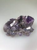 Fluorite (Modified) and Galena, Rosiclare Level, Denton Mine, Ozark-Mahoning Company, Harris Creek District, Southern Illinois, Mined early 1988, Ron Roberts Collection UD-40, Miniature 2.0 x 5.0 x 7.5 cm, $300. Online 5/11.
