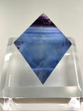 Polished Fluorite Octahedron, Hardin County, Illinois, ex. Oetjen Collection, Miniature 2.2 cm on edge, $75.  Online July 15