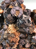 Sphalerite, Pyrrhotite, Galena  and Fluorite on Quartz, Santa Eulalia, Chihuahua, Mexico, Dr. David London Collection L-016, Large Cabinet 9.0 cm x 14.0 cm x 19.0 cm, $300. Online Nov 16.