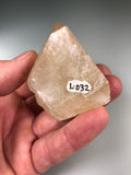 Calcite, "Fishtail Twin", Tri-State District, MO, Dr. David London Collection L-032, Small Cabinet 4.5 x 5.5 x 9.5 cm, $450.  Online Sept.  30.