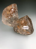 Quartz, Skeletal with Clay and Fluid Inclusions, Crow's Foot, N. of Wright City, Oklahoma,  Dr. David London Collection L-229, Medium Cabinet 4.0 x 6.0 x 9.0 cm, $200.  Online Sept.  30.